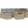Image de vidaXL - Tuinbank - Set - met - opslag - 7 - pcs - Beige - Poly - rattan