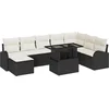 Image de vidaXL - Tuinbank - Set - met - opslag - 9 - pcs - Zwart - Poly - rattan