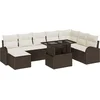 Image de vidaXL - Tuinbank - Set - met - opslag - 9 - pcs - Bruin - Poly - rattan