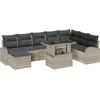 Image de vidaXL - Tuinbank - Set - met - opslag - 9 - pcs - Lichtgrijs - Poly - rattan