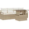 Image de vidaXL - Tuinbank - Set - met - opslag - 5 - pcs - Beige - Poly - rattan