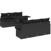 Image de vidaXL - Tuinbank - Set - met - kussen - met - opslag - 7 - pcs - Zwart - Poly - rattan