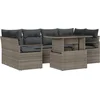 Image de vidaXL - Tuinbank - Set - met - opslag - 7 - pcs - Grijs - Poly - rattan