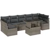 Image de vidaXL - Tuinbank - Set - met - opslag - 8 - pcs - Grijs - Poly - rattan
