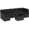 Image de vidaXL - Tuinbank - Set - met - opslag - 8 - pcs - Zwart - Poly - rattan