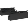 Image de vidaXL - Tuinbank - Set - met - kussen - met - opslag - 9 - pcs - Zwart - Poly - rattan