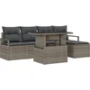 Image de vidaXL - Tuinbank - Set - met - opslag - 6 - pcs - Grijs - Poly - rattan