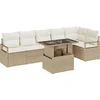 Image de vidaXL - Tuinbank - Set - met - opslag - 7 - pcs - Beige - Poly - rattan