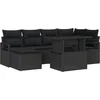 Image de vidaXL - Tuinbank - Set - met - opslag - 7 - pcs - Zwart - Poly - rattan