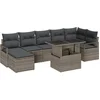 Image de vidaXL - Tuinbank - Set - met - opslag - 8 - pcs - Grijs - Poly - rattan