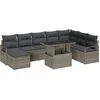 Image de vidaXL - Tuinbank - Set - met - opslag - 9 - pcs - Grijs - Poly - rattan