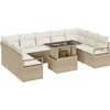 Image de vidaXL - Tuinbank - Set - met - opslag - 10 - pcs - Beige - Poly - rattan