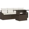 Image de vidaXL - Tuinbank - Set - met - opslag - 5 - pcs - Bruin - Poly - rattan