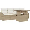 Image de vidaXL - Tuinbank - Set - met - opslag - 5 - pcs - Beige - Poly - rattan