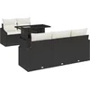 Image de vidaXL - Tuinbank - Set - met - opslag - 6 - pcs - Zwart - Poly - rattan
