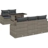 Image de vidaXL - Tuinbank - Set - met - opslag - 6 - pcs - Grijs - Poly - rattan