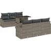Image de vidaXL - Tuinbank - Set - met - opslag - 7 - pcs - Grijs - Poly - rattan