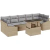 Image de vidaXL - Tuinbank - Set - met - opslag - 8 - pcs - Beige - Poly - rattan