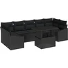 Image de vidaXL - Tuinbank - Set - met - opslag - 8 - pcs - Zwart - Poly - rattan