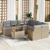 Image de vidaXL - Tuinbank - Set - met - opslag - 9 - pcs - Beige - Poly - rattan