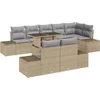 Image de vidaXL - Tuinbank - Set - met - opslag - 9 - pcs - Beige - Poly - rattan