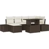 Image de vidaXL - Tuinbank - Set - met - opslag - 7 - pcs - Bruin - Poly - rattan