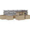 Image de vidaXL - Tuinbank - Set - met - opslag - 7 - pcs - Beige - Poly - rattan