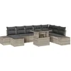Image de vidaXL - Tuinbank - Set - met - opslag - 9 - pcs - Lichtgrijs - Poly - rattan