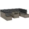 Image de vidaXL - Tuinbank - Set - met - opslag - 10 - pcs - Grijs - Poly - rattan
