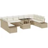 Image de vidaXL - Tuinbank - Set - met - opslag - 11 - pcs - Beige - Poly - rattan