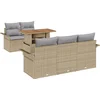 Image de vidaXL - Tuinbank - Set - met - opslag - 6 - pcs - Beige - Poly - rattan