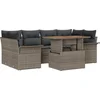 Image de vidaXL - Tuinbank - Set - met - opslag - 7 - pcs - Grijs - Poly - rattan