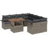 Image de vidaXL - Tuinbank - Set - met - opslag - 9 - pcs - Grijs - Poly - rattan