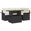 Image de vidaXL - Tuinbank - Set - met - opslag - 5 - pcs - Zwart - Poly - rattan