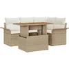 Image de vidaXL - Tuinbank - Set - met - opslag - 5 - pcs - Beige - Poly - rattan