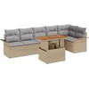 Image de vidaXL - Tuinbank - Set - met - opslag - 7 - pcs - Beige - Poly - rattan
