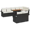 Image de vidaXL - Tuinbank - Set - met - opslag - 9 - pcs - Zwart - Poly - rattan