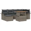 Image de vidaXL - Tuinbank - Set - met - opslag - 7 - pcs - Grijs - Poly - rattan