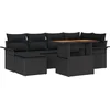Image de vidaXL - Tuinbank - Set - met - opslag - 7 - pcs - Zwart - Poly - rattan