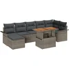 Image de vidaXL - Tuinbank - Set - met - opslag - 8 - pcs - Grijs - Poly - rattan