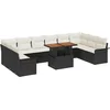 Image de vidaXL - Tuinbank - Set - met - opslag - 9 - pcs - Zwart - Poly - rattan