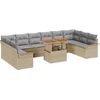 Image de vidaXL - Tuinbank - Set - met - opslag - 11 - pcs - Beige - Poly - rattan