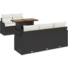 Image de vidaXL - Tuinbank - Set - met - opslag - 6 - pcs - Zwart - Poly - rattan
