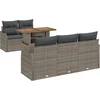 Image de vidaXL - Tuinbank - Set - met - opslag - 6 - pcs - Grijs - Poly - rattan