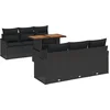 Image de vidaXL - Tuinbank - Set - met - opslag - 7 - pcs - Zwart - Poly - rattan