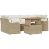 Image de vidaXL - Tuinbank - Set - met - opslag - 7 - pcs - Beige - Poly - rattan