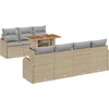 Image de vidaXL - Tuinbank - Set - met - opslag - 8 - pcs - Beige - Poly - rattan