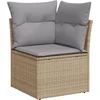 Image de vidaXL - Tuinbank - Set - met - opslag - 7 - pcs - Beige - Poly - rattan