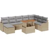 Image de vidaXL - Tuinbank - Set - met - opslag - 9 - pcs - Beige - Poly - rattan