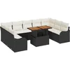 Image de vidaXL - Tuinbank - Set - met - opslag - 10 - pcs - Zwart - Poly - rattan